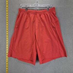 Lululemon Shorts Mens M Red Pace Breaker Linerless Athletic Drawstring Pockets
